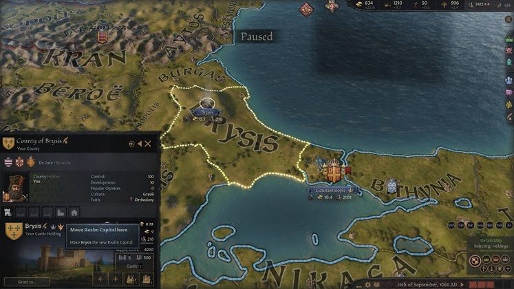 Here's how to change your Crusader Kings 3 Capital